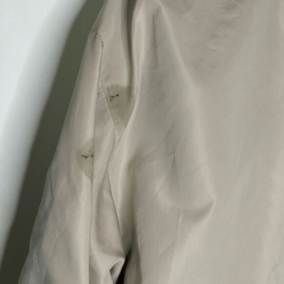 DryJoys By FootJoy Men's Half Zip Short Sleeve Pullover Golf Jacket Beige Large - Picture 7 of 8